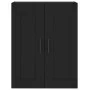 Black engineered wood wall cabinet 69.5x34x90 cm by vidaXL, Sideboards - Ref: Foro24-830405, Price: 85,83 €, Discount: %