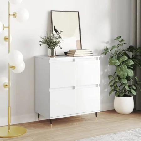 Sideboard aus glänzendem weißem Sperrholz 60x35x70 cm von vidaXL, Sideboards - Ref: Foro24-831206, Preis: 74,28 €, Rabatt: %