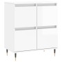 Sideboard aus glänzendem weißem Sperrholz 60x35x70 cm von vidaXL, Sideboards - Ref: Foro24-831206, Preis: 75,26 €, Rabatt: %