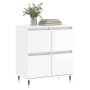 Sideboard aus glänzendem weißem Sperrholz 60x35x70 cm von vidaXL, Sideboards - Ref: Foro24-831206, Preis: 75,26 €, Rabatt: %