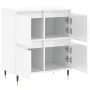Sideboard aus glänzendem weißem Sperrholz 60x35x70 cm von vidaXL, Sideboards - Ref: Foro24-831206, Preis: 74,28 €, Rabatt: %