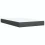 Cama box spring con colchón tela gris oscuro 120x190 cm