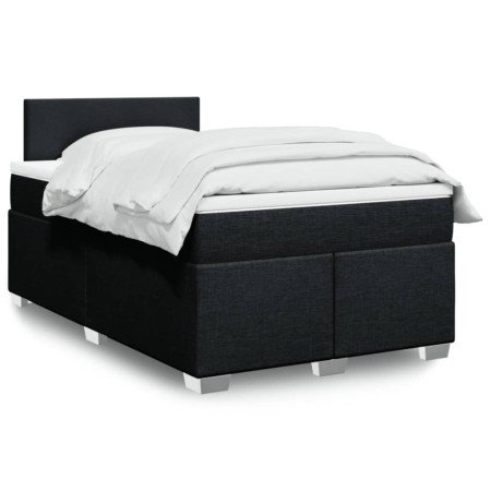 Cama box spring con colchón tela negro 120x190 cm en Camas y somieres | Comprar online en Foro24