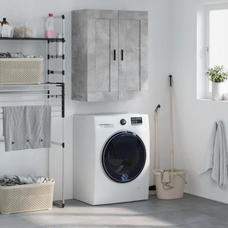Concrete gray engineered wood wall cabinet 69.5x34x90 cm by vidaXL, Sideboards - Ref: Foro24-830400, Price: 65,33 €, Discount: %
