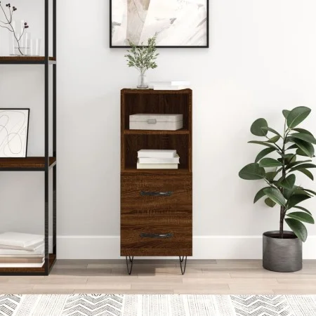 Oak brown engineered wood sideboard 34.5x34x90 cm by vidaXL, Sideboards - Ref: Foro24-828667, Price: 51,47 €, Discount: %