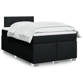 Cama box spring con colchón tela negro 120x190 cm en Camas y somieres | Comprar online en Foro24