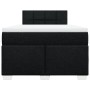 Cama box spring con colchón tela negro 120x190 cm