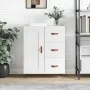 Hochglanzweißes Sperrholz-Sideboard 69,5 x 34 x 90 cm von vidaXL, Sideboards - Ref: Foro24-830230, Preis: 99,28 €, Rabatt: %