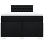 Cama box spring con colchón tela negro 120x190 cm