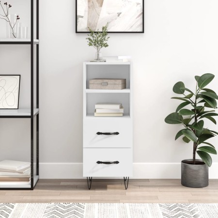Hochglanzweißes Sperrholz-Sideboard 34,5 x 34 x 90 cm von vidaXL, Sideboards - Ref: Foro24-828662, Preis: 55,47 €, Rabatt: %