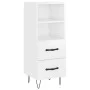 Hochglanzweißes Sperrholz-Sideboard 34,5 x 34 x 90 cm von vidaXL, Sideboards - Ref: Foro24-828662, Preis: 49,44 €, Rabatt: %