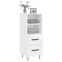 Hochglanzweißes Sperrholz-Sideboard 34,5 x 34 x 90 cm von vidaXL, Sideboards - Ref: Foro24-828662, Preis: 49,44 €, Rabatt: %