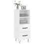 Hochglanzweißes Sperrholz-Sideboard 34,5 x 34 x 90 cm von vidaXL, Sideboards - Ref: Foro24-828662, Preis: 55,47 €, Rabatt: %