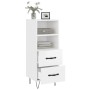 Aparador de madera contrachapada blanco brillante 34,5x34x90 cm de vidaXL, Aparadores - Ref: Foro24-828662, Precio: 55,42 €, ...