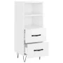 Hochglanzweißes Sperrholz-Sideboard 34,5 x 34 x 90 cm von vidaXL, Sideboards - Ref: Foro24-828662, Preis: 49,44 €, Rabatt: %