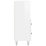 Aparador de madera contrachapada blanco brillante 34,5x34x90 cm de vidaXL, Aparadores - Ref: Foro24-828662, Precio: 55,42 €, ...