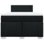 Cama box spring con colchón tela negro 120x200 cm