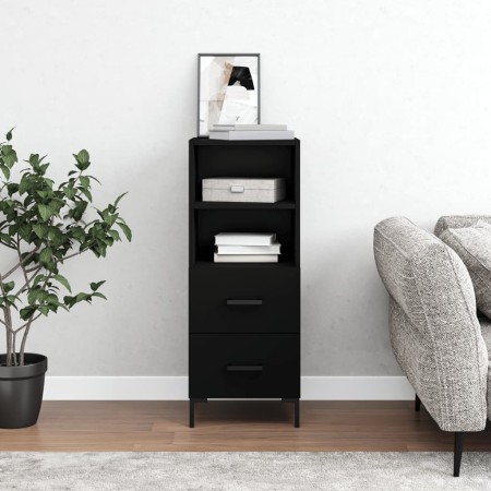 Schwarzes Sperrholz-Sideboard 34,5 x 34 x 90 cm von vidaXL, Sideboards - Ref: Foro24-828669, Preis: 69,41 €, Rabatt: %