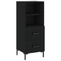 Schwarzes Sperrholz-Sideboard 34,5 x 34 x 90 cm von vidaXL, Sideboards - Ref: Foro24-828669, Preis: 69,41 €, Rabatt: %