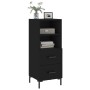 Schwarzes Sperrholz-Sideboard 34,5 x 34 x 90 cm von vidaXL, Sideboards - Ref: Foro24-828669, Preis: 69,41 €, Rabatt: %
