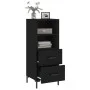 Aparador de madera contrachapada negro 34,5x34x90 cm de vidaXL, Aparadores - Ref: Foro24-828669, Precio: 68,61 €, Descuento: %