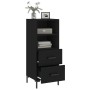 Schwarzes Sperrholz-Sideboard 34,5 x 34 x 90 cm von vidaXL, Sideboards - Ref: Foro24-828669, Preis: 69,41 €, Rabatt: %
