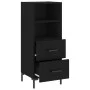 Aparador de madera contrachapada negro 34,5x34x90 cm de vidaXL, Aparadores - Ref: Foro24-828669, Precio: 68,61 €, Descuento: %