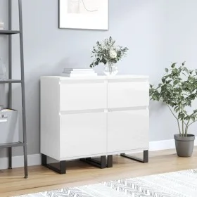Sideboards 2 Stück glänzend weißes Holzwerkstoff 40x35x70 cm von vidaXL, Sideboards - Ref: Foro24-831169, Preis: 77,92 €, Rab...