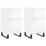 Sideboards 2 pcs glossy white engineered wood 40x35x70 cm by vidaXL, Sideboards - Ref: Foro24-831169, Price: 77,92 €, Discoun...