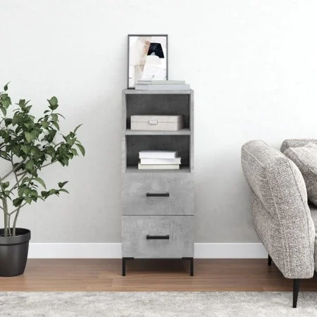 Aparador de madera contrachapada gris hormigón 34,5x34x90 cm de vidaXL, Aparadores - Ref: Foro24-828672, Precio: 49,44 €, Des...