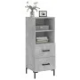 Aparador de madera contrachapada gris hormigón 34,5x34x90 cm de vidaXL, Aparadores - Ref: Foro24-828672, Precio: 49,44 €, Des...