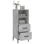 Aparador de madera contrachapada gris hormigón 34,5x34x90 cm de vidaXL, Aparadores - Ref: Foro24-828672, Precio: 55,20 €