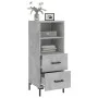 Aparador de madera contrachapada gris hormigón 34,5x34x90 cm de vidaXL, Aparadores - Ref: Foro24-828672, Precio: 49,44 €, Des...