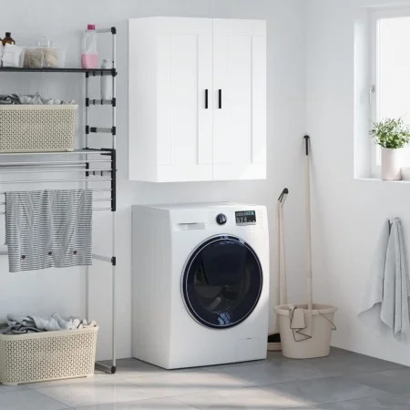 White engineered wood wall cabinet 69.5x34x90 cm by vidaXL, Sideboards - Ref: Foro24-830396, Price: 75,49 €, Discount: %