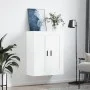 White engineered wood wall cabinet 69.5x34x90 cm by vidaXL, Sideboards - Ref: Foro24-830396, Price: 75,49 €, Discount: %