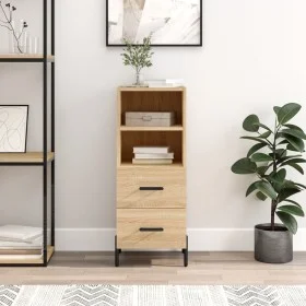 Sideboard aus Sonoma-Eichensperrholz, 34,5 x 34 x 90 cm von vidaXL, Sideboards - Ref: Foro24-828679, Preis: 57,92 €, Rabatt: %