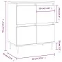Sideboard aus geräuchertem Eichensperrholz, 60 x 35 x 70 cm von vidaXL, Sideboards - Ref: Foro24-831209, Preis: 65,29 €, Raba...