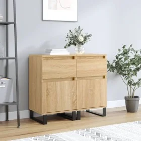 Sideboards 2 pcs engineered wood Sonoma oak 40x35x70 cm by vidaXL, Sideboards - Ref: Foro24-831171, Price: 82,11 €, Discount: %