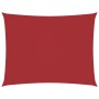 Toldo de vela rectangular tela Oxford rojo 3x4,5 m
