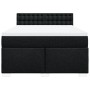 Cama box spring con colchón tela negro 140x200 cm en Camas y somieres | Comprar online en Foro24