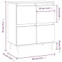 Aparador de madera contrachapada blanco 60x35x70 cm by vidaXL, Sideboards - Ref: Foro24-831204, Price: 69,19 €, Discount: %