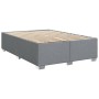 Cama box spring con colchón tela gris claro 160x200 cm