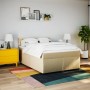 Cama box spring con colchón tela color crema 160x200 cm en Camas y somieres | Comprar online en Foro24