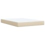 Cama box spring con colchón tela color crema 160x200 cm en Camas y somieres | Comprar online en Foro24