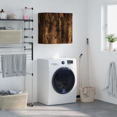 Smoked oak engineered wood wall cabinet 60x31x60 cm by vidaXL, Lockers and storage cabinets - Ref: Foro24-829969, Price: 53,6...