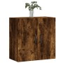 Smoked oak engineered wood wall cabinet 60x31x60 cm by vidaXL, Lockers and storage cabinets - Ref: Foro24-829969, Price: 53,6...