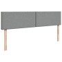 Cama box spring con colchón tela gris claro 180x200 cm