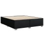 Cama box spring con colchón tela negro 180x200 cm