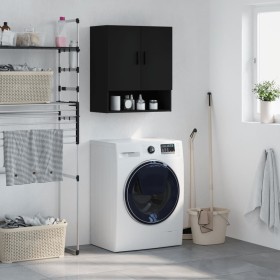 Black engineered wood wall cabinet 60x31x70 cm by vidaXL, Lockers and storage cabinets - Ref: Foro24-829925, Price: 71,21 €, ...