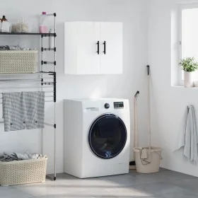 Glossy white engineered wood wall cabinet 60x31x60 cm by vidaXL, Lockers and storage cabinets - Ref: Foro24-829990, Price: 55...